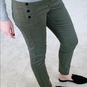 Loft Plus Size Marissa Olive Pants, size 16